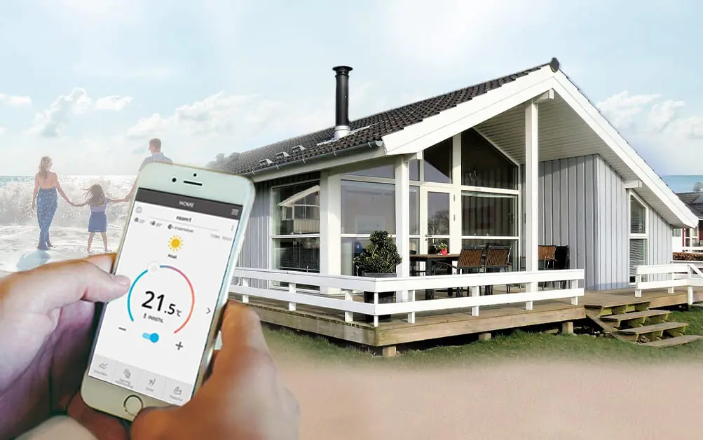 Fb-luftvp-styr-varme-sommerhus Styr varmepumpe digitalt