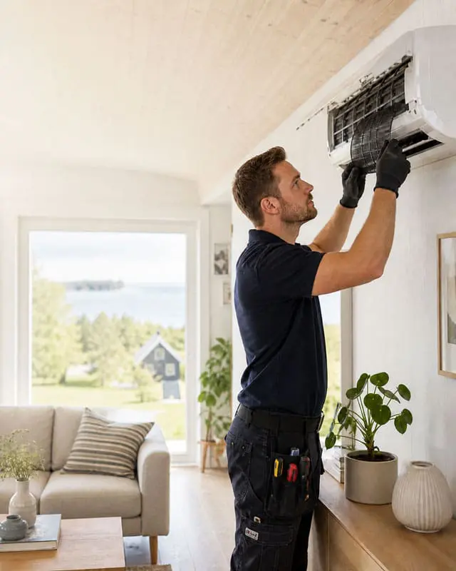 Installation af luft til luft varmepumpe Montering af luft til luft varmepumper | El-Dam
